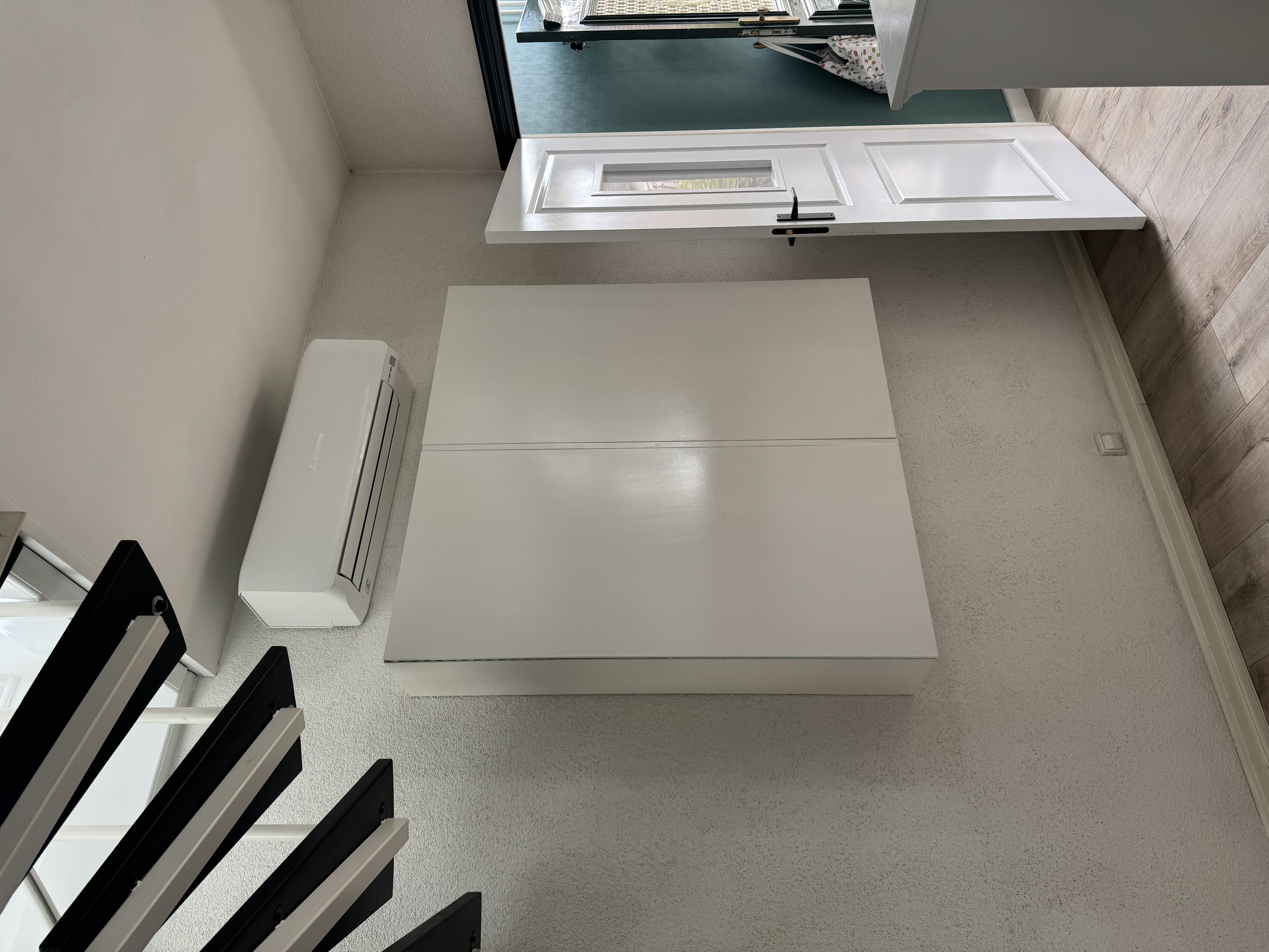 Voorwerk van de airco-installatie